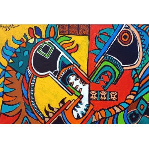 Anwar Maqsood, 24 x 36 Inch, Acrylic on Canvas, AC-AWM-127